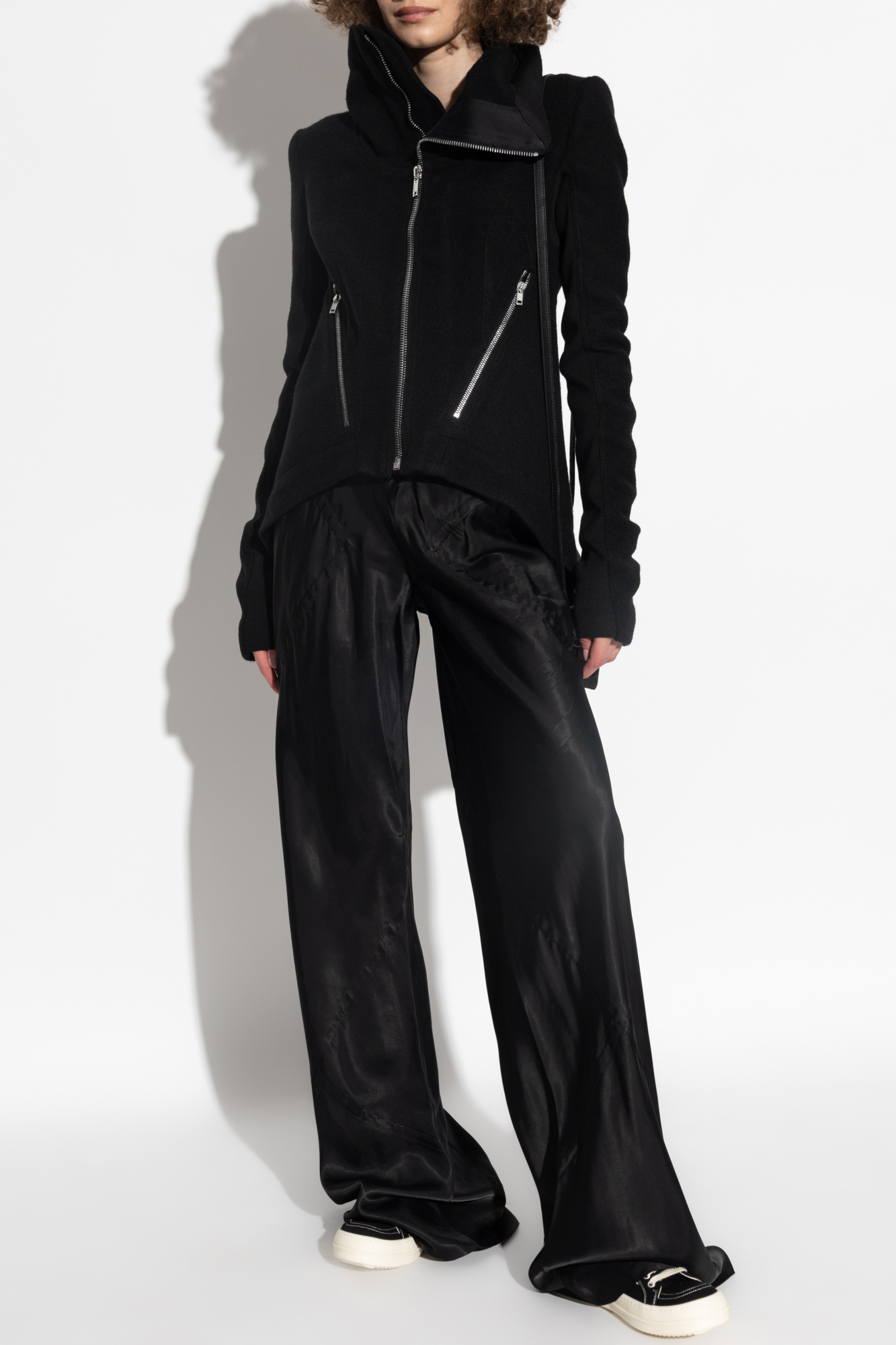 Rick Owens Asymmetrical jacket with wide collar | Women's